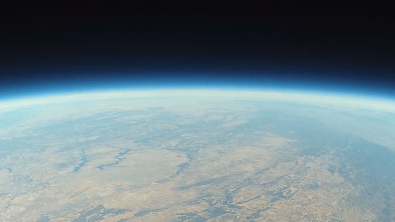 Curvature of the earth from space