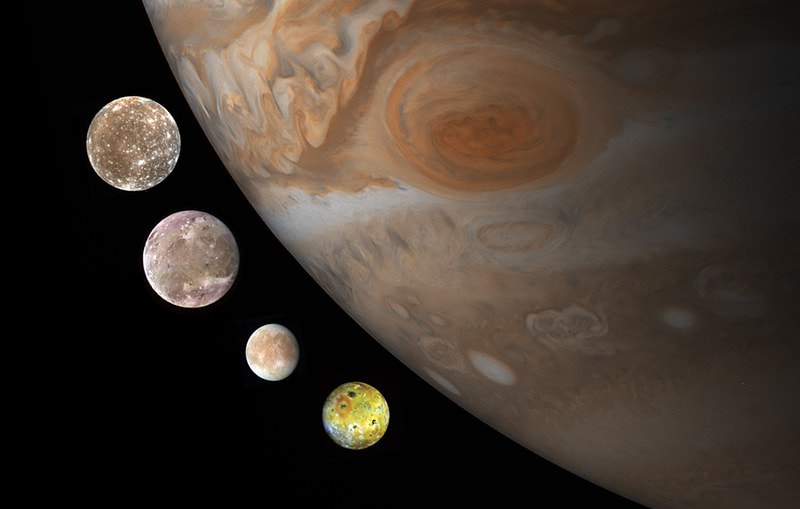 Four moons of jupiter