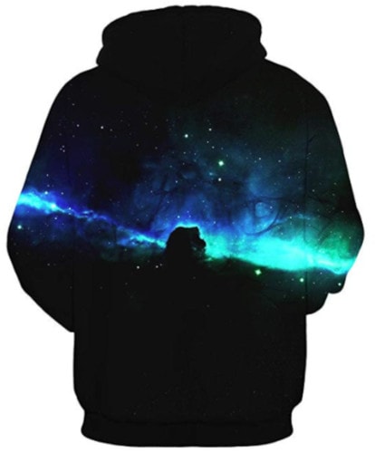 HelloTem Unisex 3D Galaxy Printed Sweatshirt Men's Pullover Big Pockets Hooded Hoodies