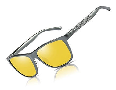 TADAMI Detachable Night Vision Lens Driving Metal Polarized Clip On Glasses Classic Sunglasses 