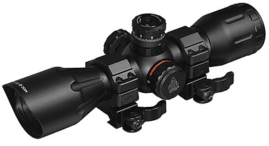 UTG 4X32 Crossbow Scope, Pro 5-Step RGB Reticle, QD Rings