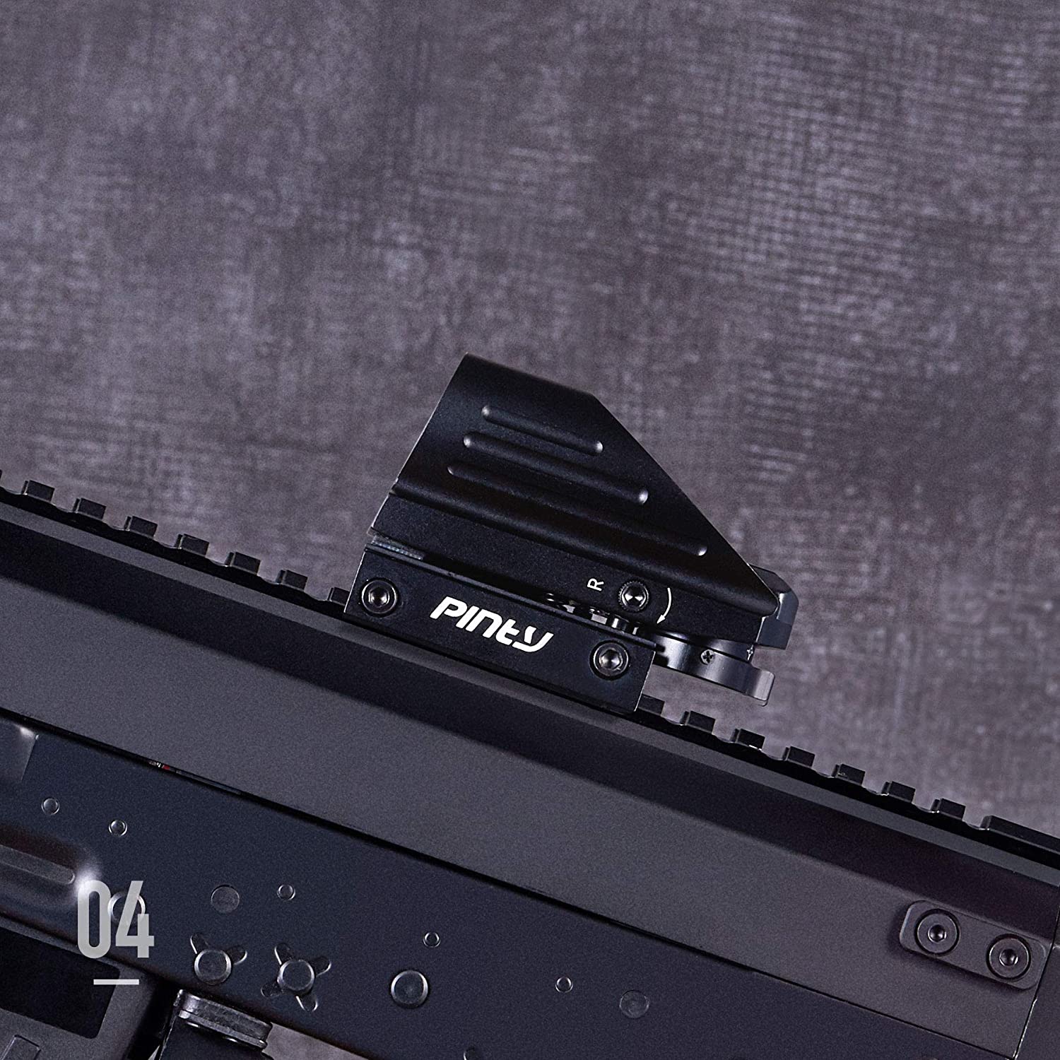 attached Pinty Red Green Reflex Rifle Scope Dot Sight