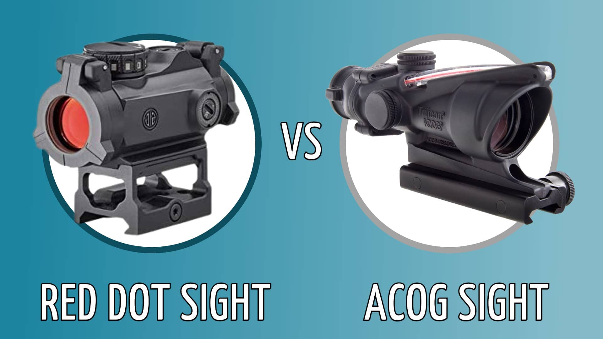 red dot sight vs ACOG sight