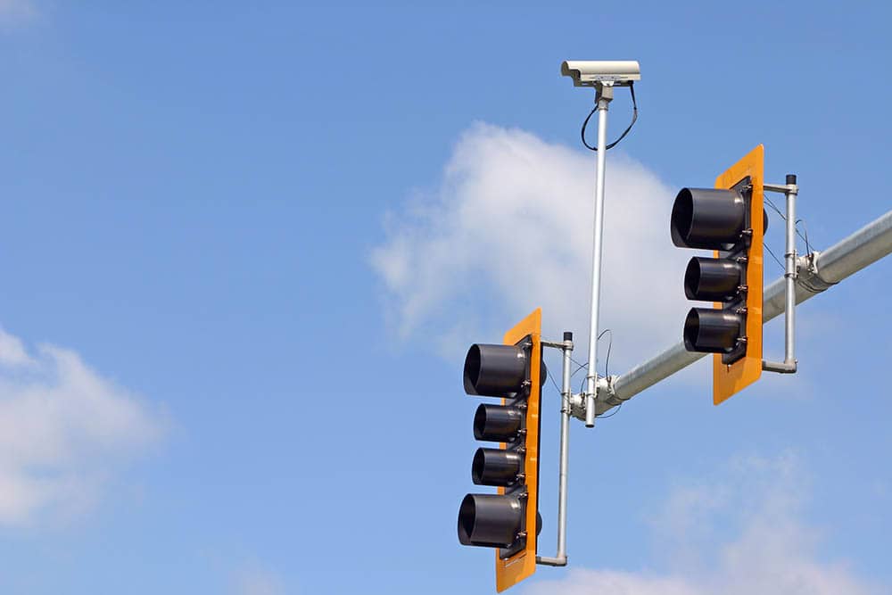 traffic light with red light camera