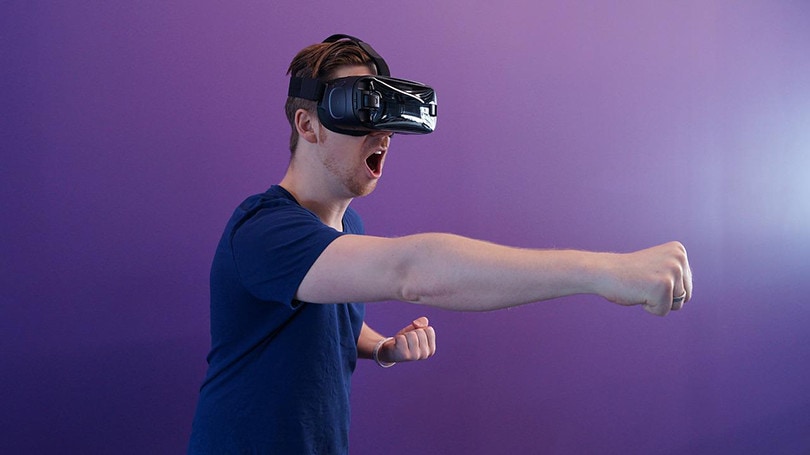 Man Playing VR