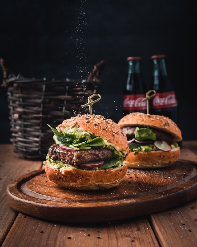 playful food shot