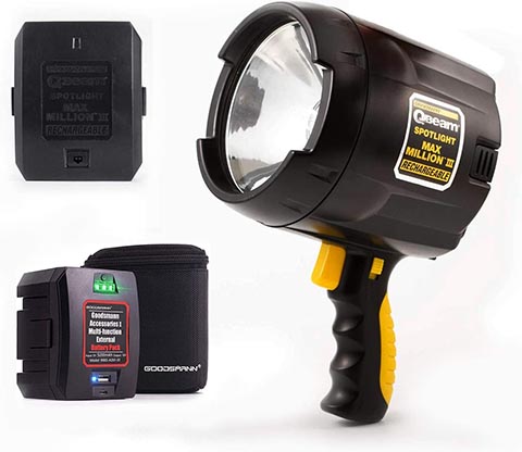 Brinkmann QBeam 800-2380-W Max Million III Rechargeable Handheld Spotlight