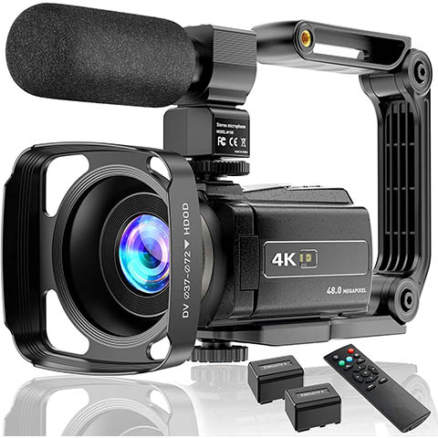 MIRWHAPNG 4K Video Camera Camcorder