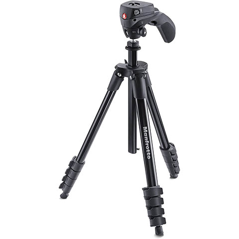 Manfrotto Compact Action Aluminum 5-Section Tripod Kit