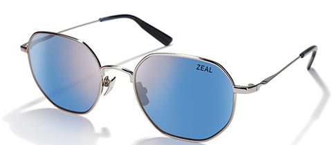 Zeal Optics Easterly Eco-Friendly Stainless Steel Aviator Polarized Sunglasses 12014