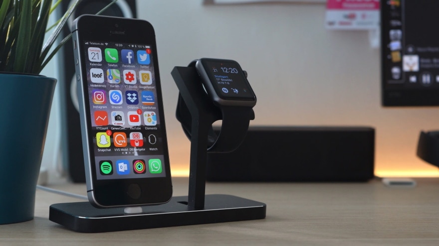 apple watch and smartphone
