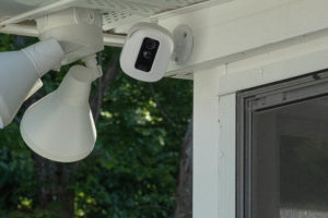 blink security camera on the porch