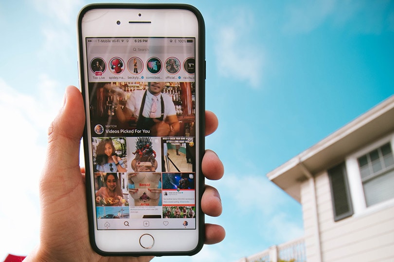instagram app in a smartphone