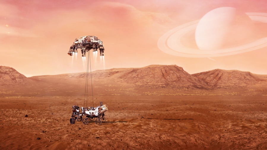 landing of mars rover