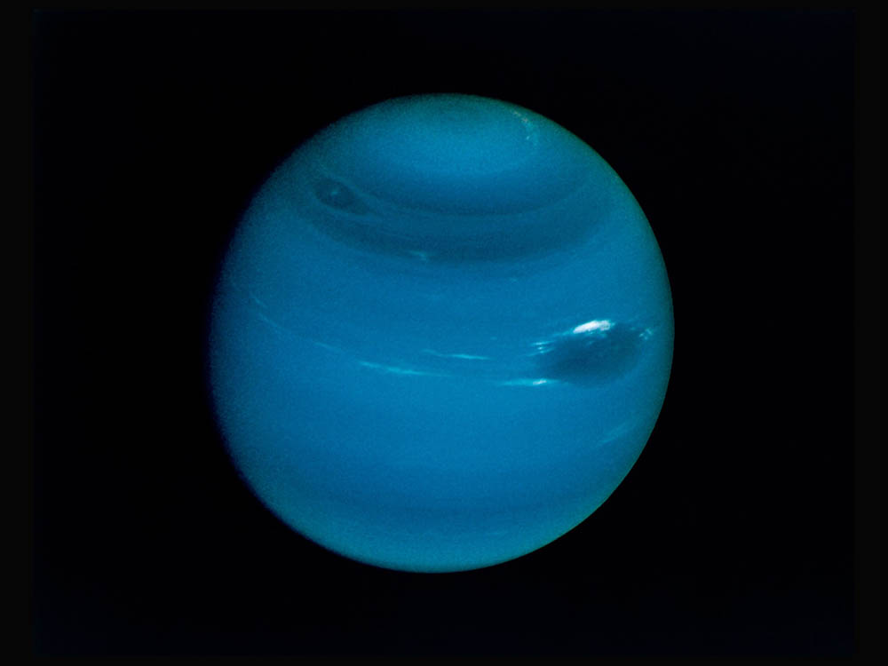 planet neptune as seen from Voyager II in 1989