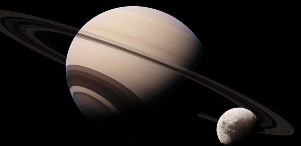 saturn and its rings