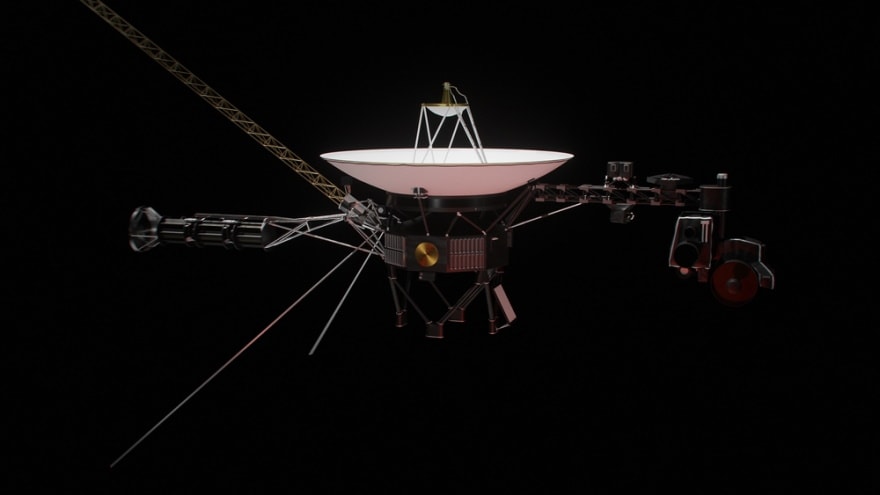 voyager spacecraft in space