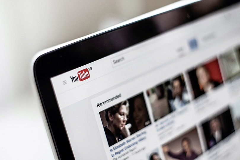 youtube app on a laptop
