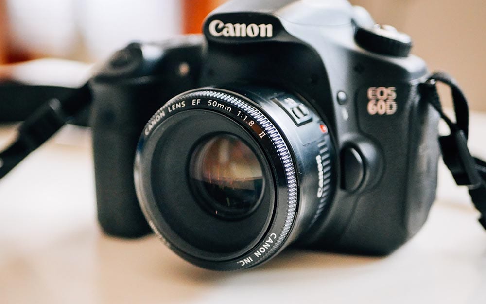 Canon EOS 60D with prime lens