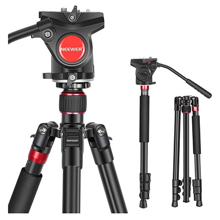 Neewer 2-in-1 Aluminum Alloy Camera Tripod