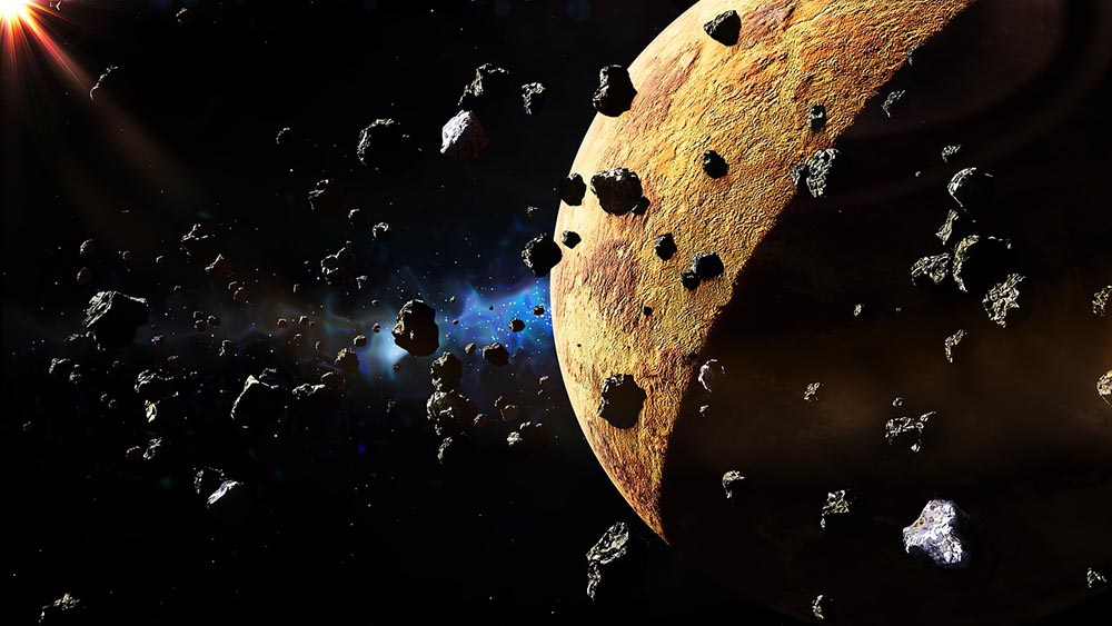 illustration of asteroid belt