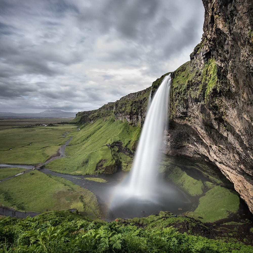 long exposure shot of the waterfalls