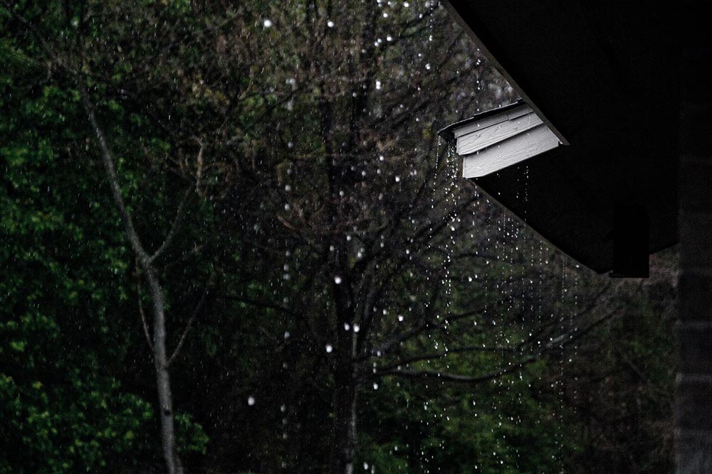 raining at night