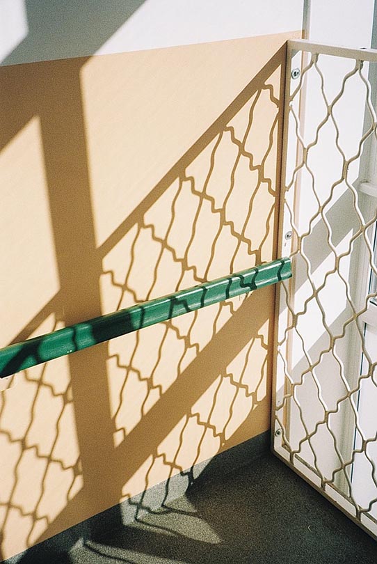 shadow of a patterned grill