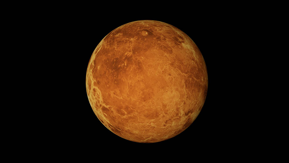 3D illustration of planet Venus