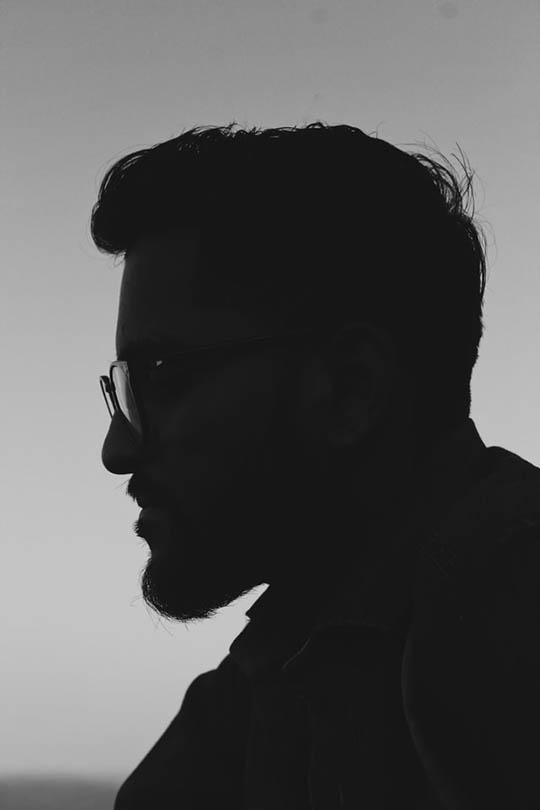 silhouette portrait of a man