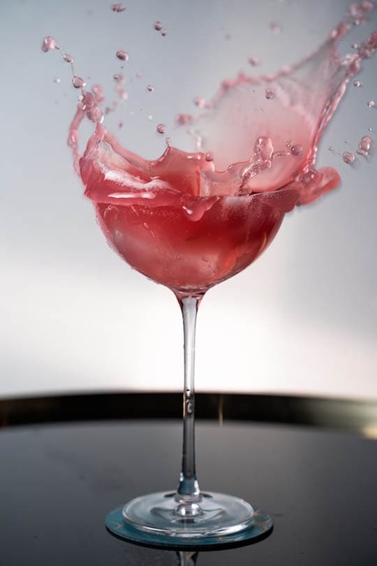 splash on cocktail