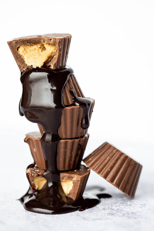 stack of peanut butter cups