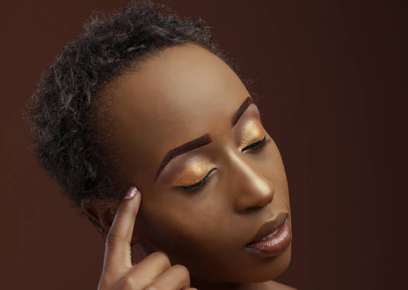 beautiful woman with make up
