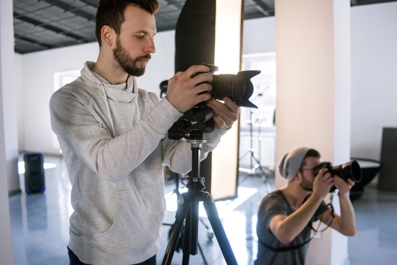 photographers work in studio
