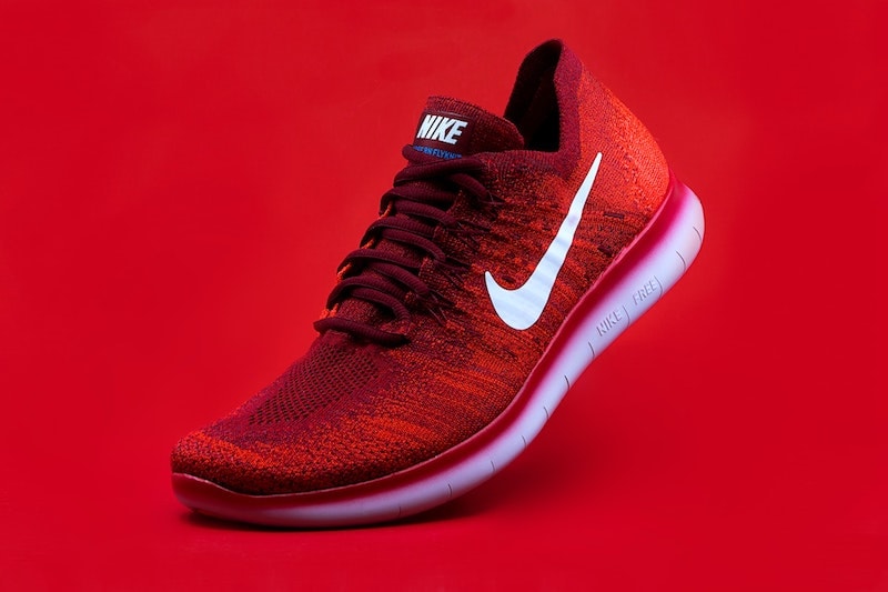 red shoe not flat