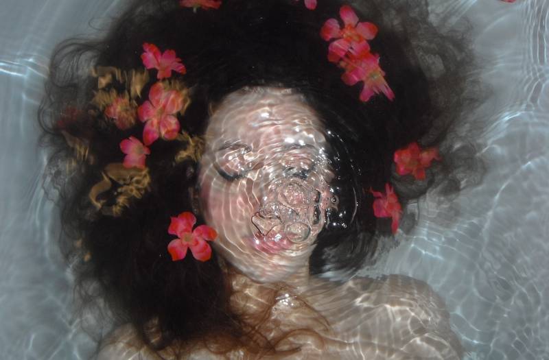 woman underwater