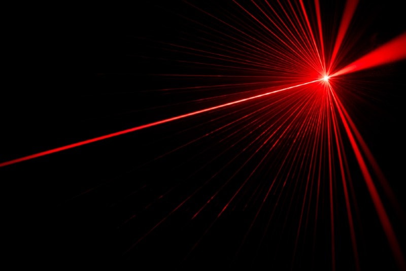 red laser beam