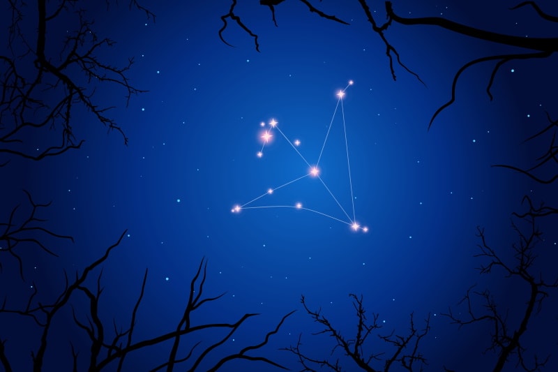 Aquila constellation in the night sky