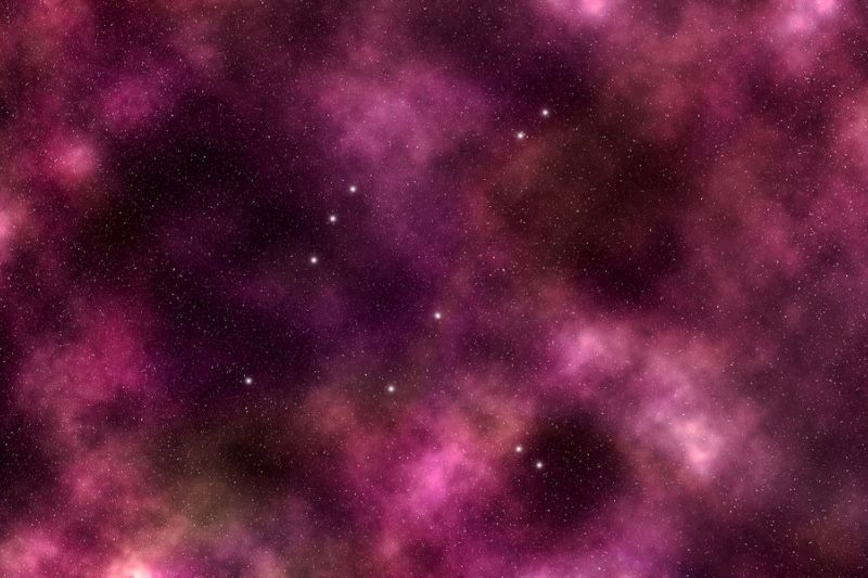 Aquila constellation purple background