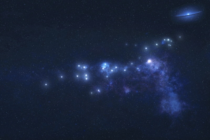 Hydra constellation in the night sky
