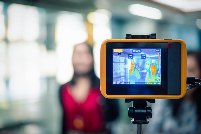Infrared camera used to scan people