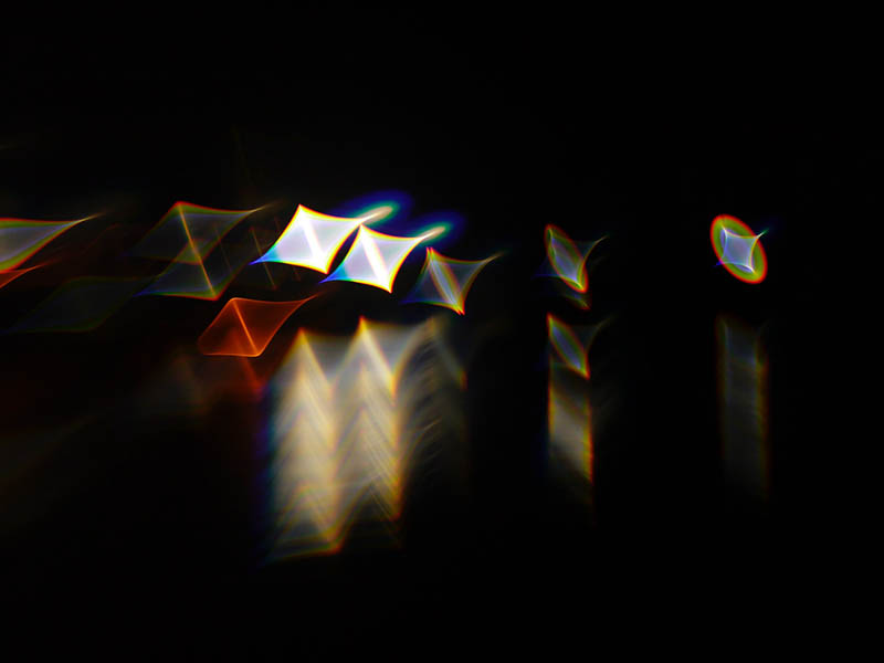 city lights with chromatic aberration