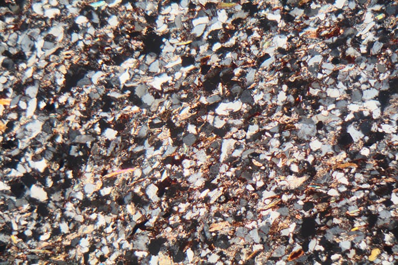 fine sand as seen on microscope