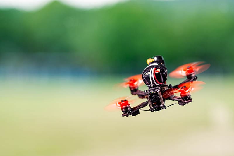 FPV drone flying