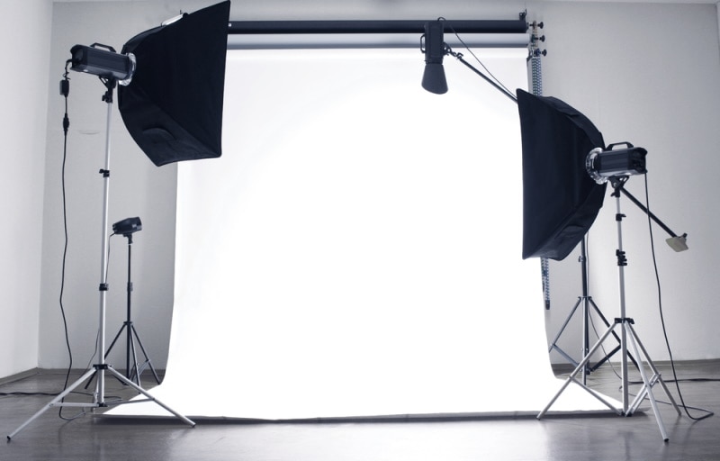 photo studio with diffuser