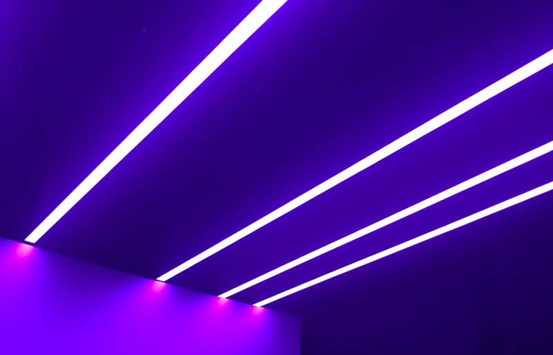 rows of UV light