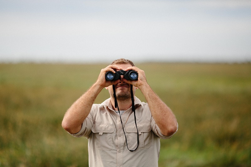 Person with binocular