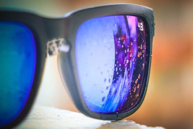 Polarized sunglasses up close