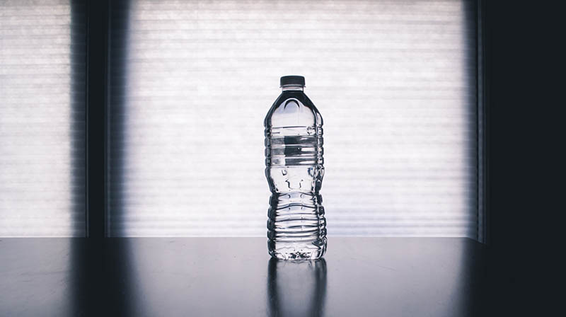 a bottle of distilled water